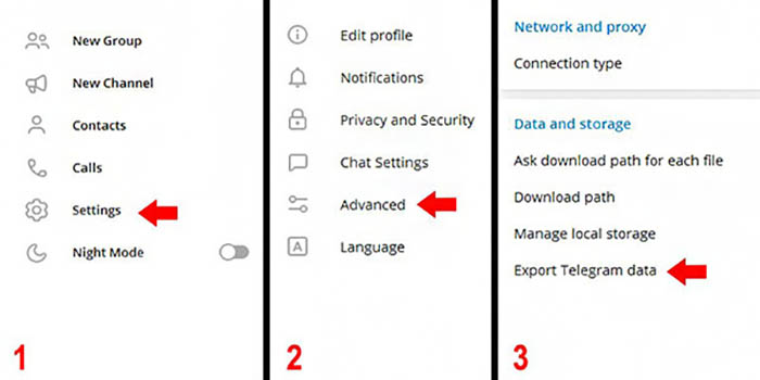 نحوه بکاپ گرفتن از تلگرام در گوشی
